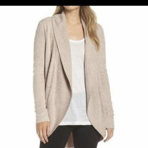 Barefoot Dreams Circle Cardigan Sweater beige tan brown light 452 soft cozy warm